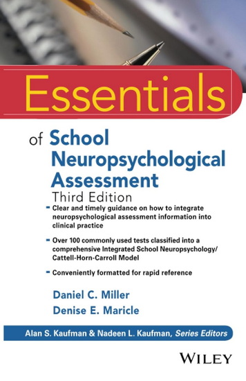 Essentials of School Neuropsychological Assessment 3rd ed. - DANIEL C MILLER - DENISE E MARICLE