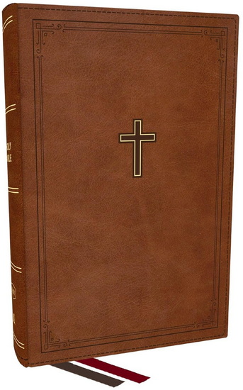 KJV Personal Size Large Print End-of-Verse Reference Bible, Brown Leathersoft, Red Letter, Comfort Print - COLLECTIF