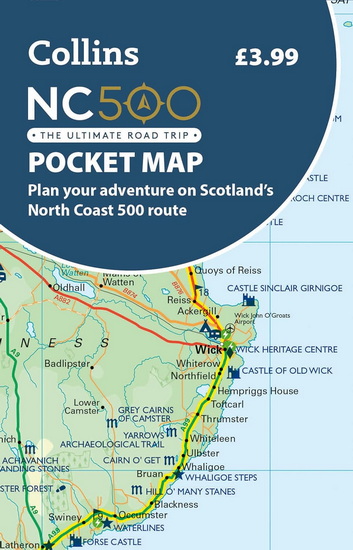 NC500 Pocket Map: Plan your adventure on Scotland’s North Coast 500 route official map - COLLECTIF