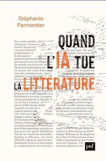 Quand l'IA tue la littérature - STÉPHANIE PARMENTIER