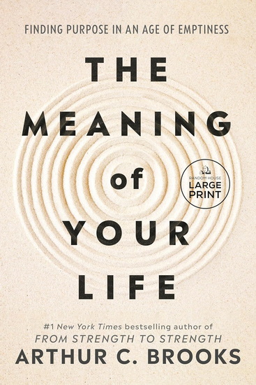 The Meaning of Your Life: Finding Purpose in an Age of Emptiness (Large print) - ARTHUR C BROOKS