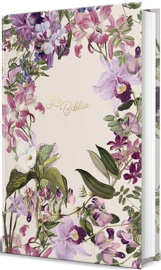 La Biblia Católica: Edición letra grande. Tapa dura, morada con flores / Catholic Bible. Hard Cover, Purple with flowers - BIBLIA DE AMÉRICA
