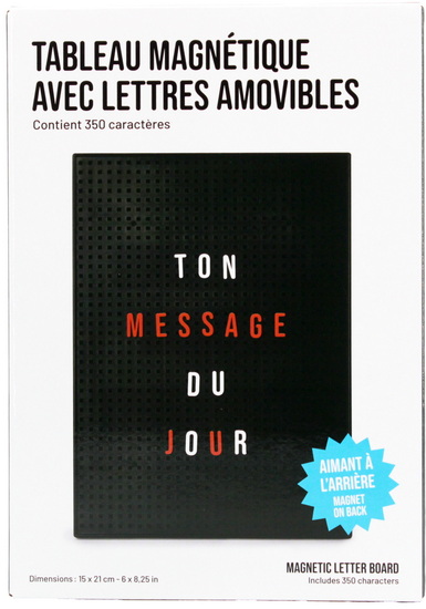 Tableau à lettres amovibles magnétique