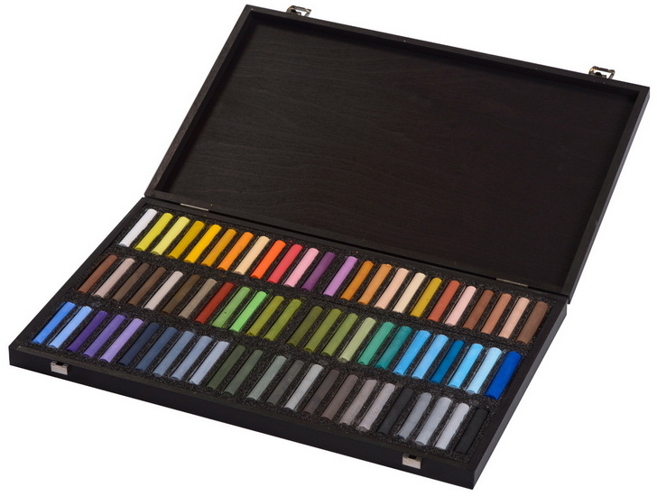 Coffret bois 72 pastels - ciels et saisons