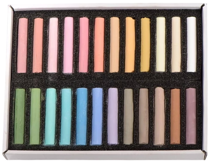 Ens. 24 pastels - clairs