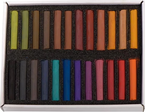 Ens. 24 pastels - foncés