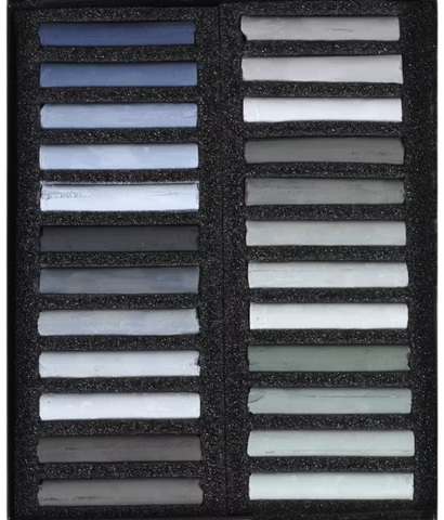 Ens. 24 pastels - gris