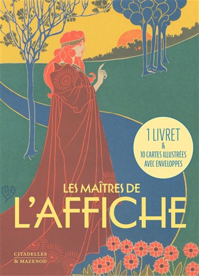 Les Maîtres de l'affiche : 1 livret et 10 cartes illustrées avec enveloppes Cof. - COLLECTIF