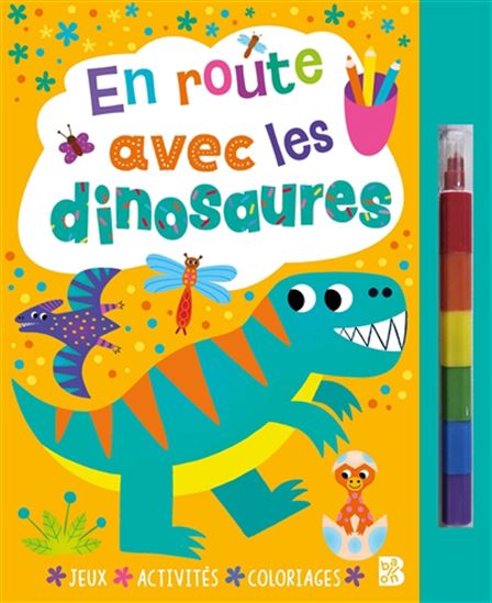 En route avec les dinosaures (livre avec feutre) - COLLECTIF