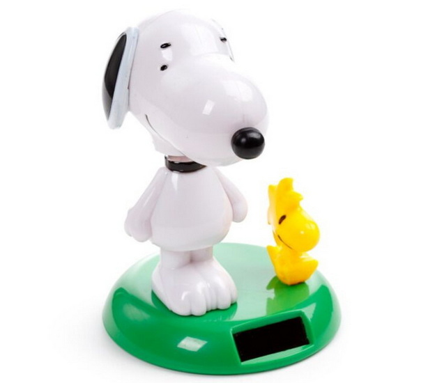 Figurine solaire Snoopy et Woodstock
