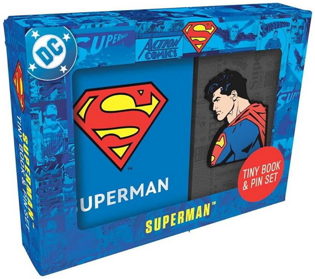 DC Comics: Superman Tiny Book and Pin Set - COLLECTIF