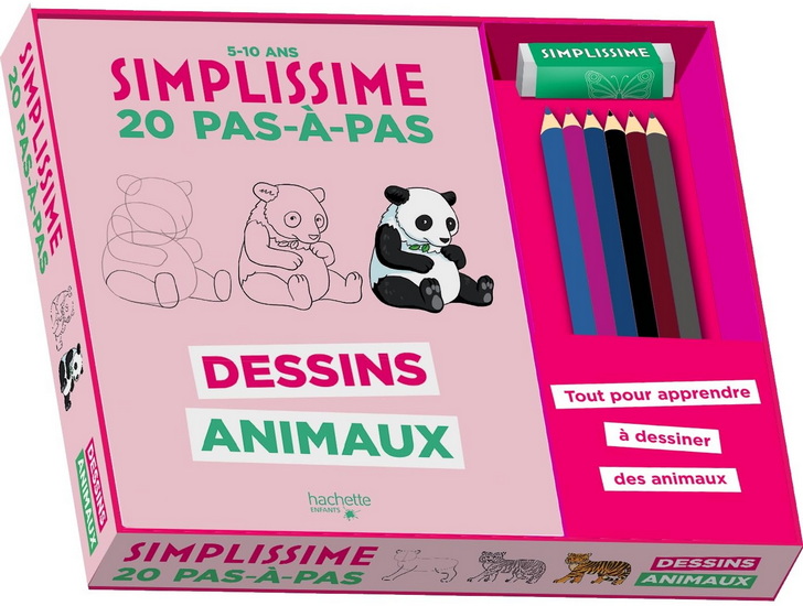 Simplissime : dessins animaux, 20 pas-à-pas Cof. - LISE HERZOG