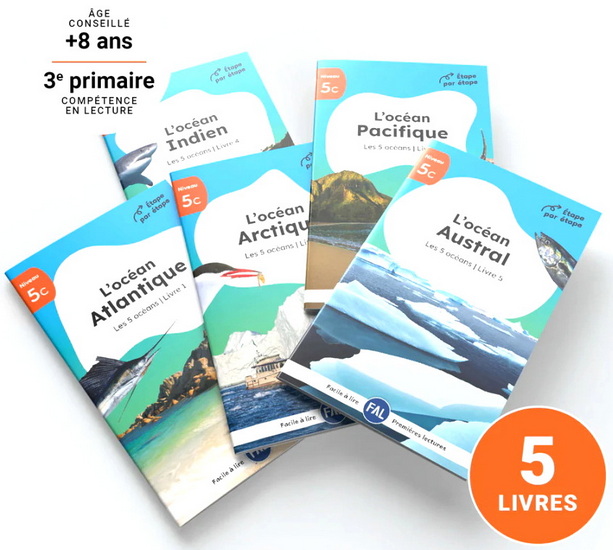 Les 5 océans : Série de 5 livres - LAURIA JACQUES