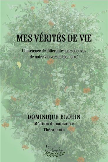 Mes vérités de vie : Conscience de différentes perspectives de notre vie vers le bien-être ! - DOMINIQUE BLOUIN