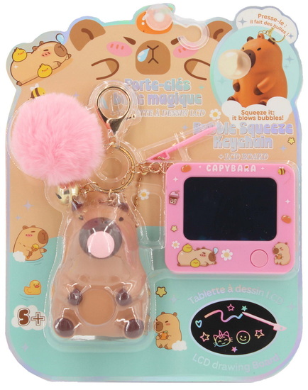 Porte-clés capybara avec tablette dessin LCD