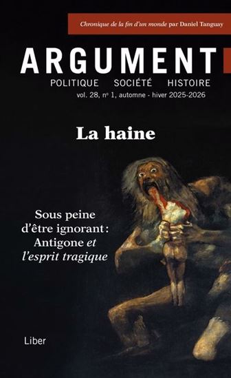 Argument, V. 28-1 La haine - COLLECTIF