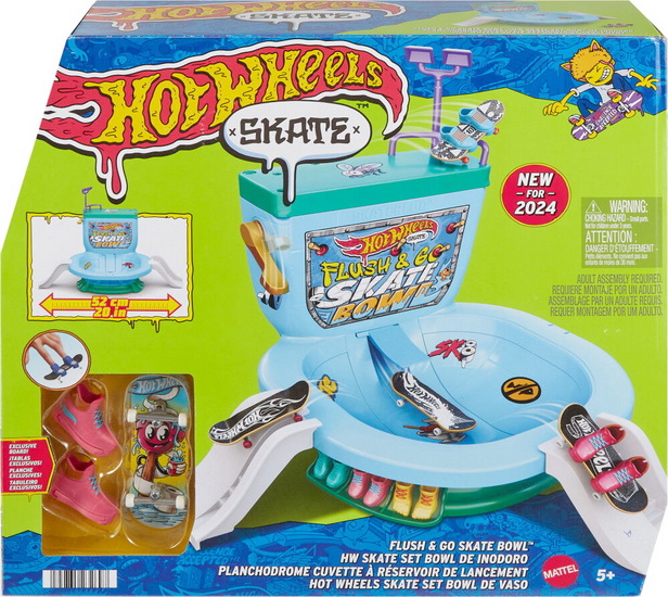 Hot Wheels Ensemble planche a roulettes Skate Flush & Go