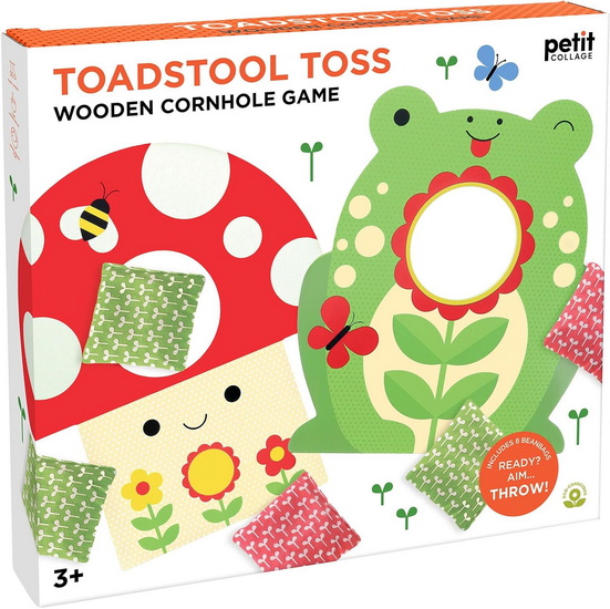 Toadstool Toss Wooden Cornhole Game - PETIT COLLAGE