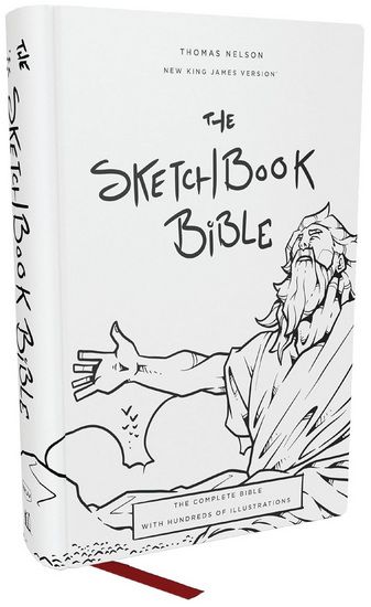 The Sketchbook Bible: The Complete Bible with Hundreds of Illustrations (NKJV, Hardcover, Red Letter, Comfort Print) - PAUL MIGNARD - THOMAS NELSON