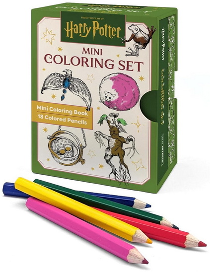 Harry Potter Mini Coloring Set: Includes Mini Coloring Book and 18 Colored Pencils - COLLECTIF