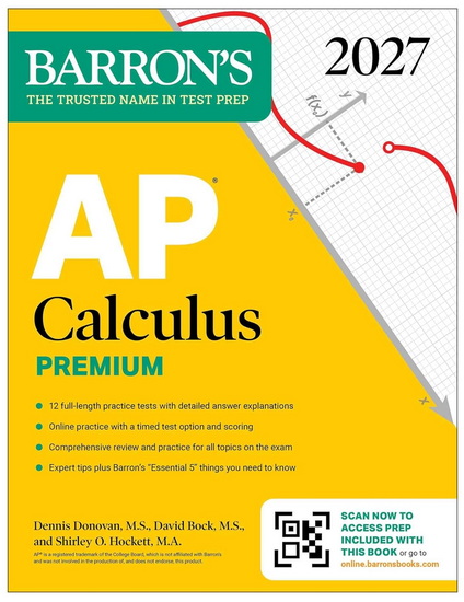 AP Calculus Premium, 2027: Prep Book with 12 Practice Tests + Comprehensive Revi - DAVID BOCK