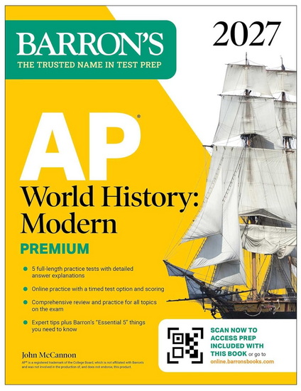 AP World History: Modern Premium, 2027: Prep Book With 5 Practice Tests + Compre - JOHN MCCANNON