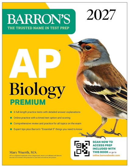 AP Biology Premium, 2027: Prep Book with 6 Practice Tests + Comprehensive Review - MARY WUERTH