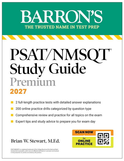 PSAT/NMSQT Premium Study Guide, 2027: 2 Practice Tests + Comprehensive Review + - BRIAN W STEWART