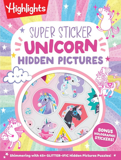 Super Sticker Unicorn Hidden Pictures - COLLECTIF