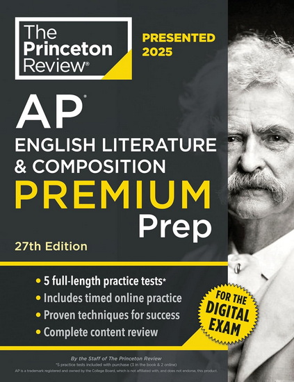 Princeton Review AP English Literature & Composition Premium Prep, 27th Edition: 6 Practice Tests + Digital Practice Online + Content Review - COLLECTIF