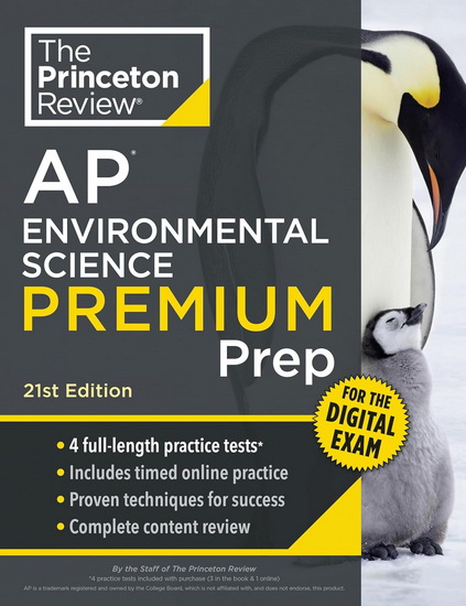 Princeton Review AP Environmental Science Premium Prep, 21st Edition: 5 Practice Tests + Digital Practice Online + Content Review - COLLECTIF