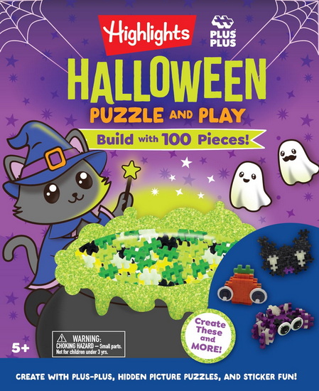 Creepy Creatures Halloween: Build, Puzzle & Play: Hidden Pictures Activity Book with 100 Plus-Plus Blocks & 50 Stickers - COLLECTIF