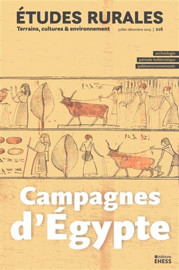 La Études rurales #216 Micro-géographie rurale de l'Egypte hellénistique et romaine - COLLECTIF