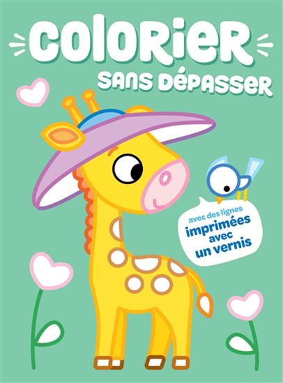 Colorier sans dépasser : la girafe - COLLECTIF