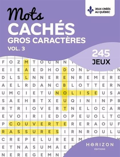 Mots cachés gros caractères : 245 jeux T.03 - COLLECTIF