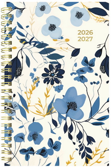 Agenda 26/27 spirale 8x5" Blossom jaune 1s/2p