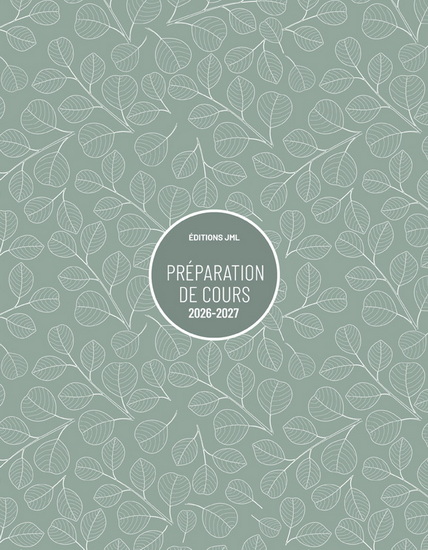 Cahier préparation cours quotidien 5 périodes 26/27 couverture feuilles