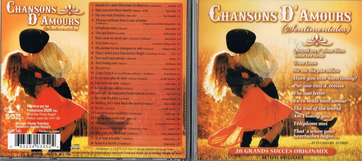 Chansons d'amour sentimentales - ARTISTES VARIÉS