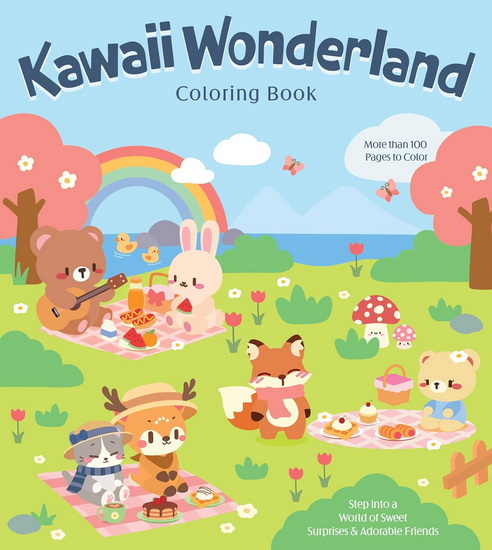 Kawaii Wonderland Coloring Book : Step into a World of Sweet Surprises & Adorable Friends - COLLECTIF