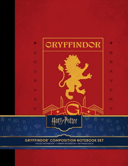 Harry Potter : Gryffindor Composition Notebook Set (Set of 2) - COLLECTIF