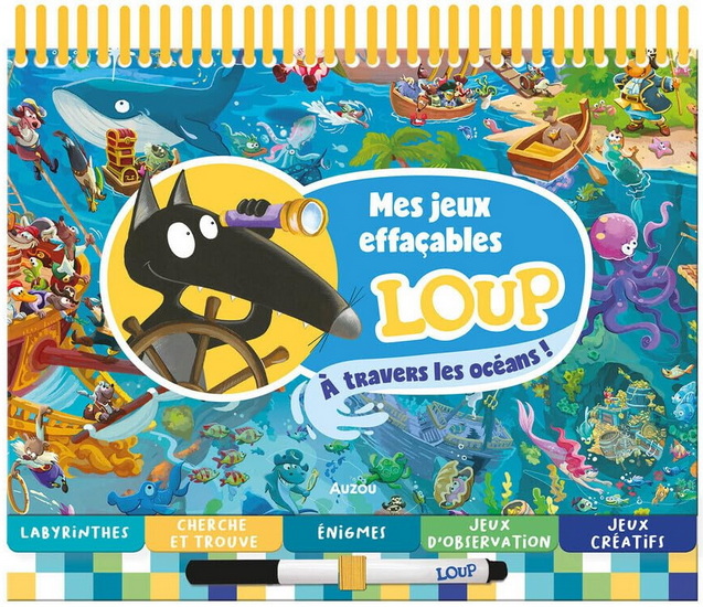 Mes jeux effaçables Loup : à travers les océans ! - ORIANNE LALLEMAND - ELÉONORE THUILLIER
