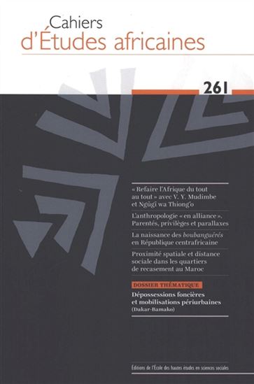 Cahiers d'études africaines #261 - COLLECTIF