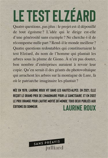 Le Test Elzéard - LAURINE ROUX