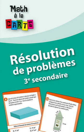 Résolution de problèmes 3e secondaire : cartes d'activités en mathématique - MARIE-CHANTALE LANDRY
