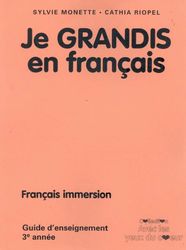 Je grandis en français. Guide du manuel - COLLECTIF