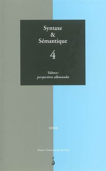 Syntaxe et sémantique. #4 - COLLECTIF