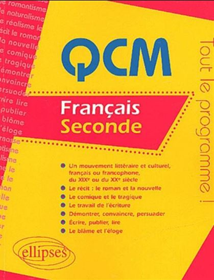 QCM français, seconde - AUDE PLAQUETTE