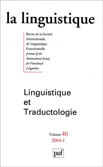 La Linguistique . #1(2004) - COLLECTIF