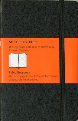 Carnet Classic ligné Poche Rigide Noir 192p