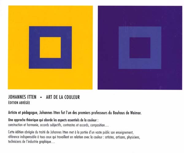 JOHANNES ITTEN - L'Art de la couleur Ed. Abrégée - Art